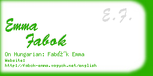 emma fabok business card